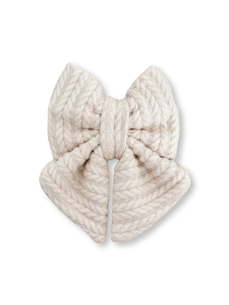 Cable Knit Cutie | Sailor Bow